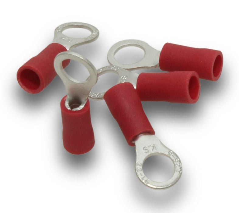 Terminal Ring 5mm Hole Red (Pkt25)