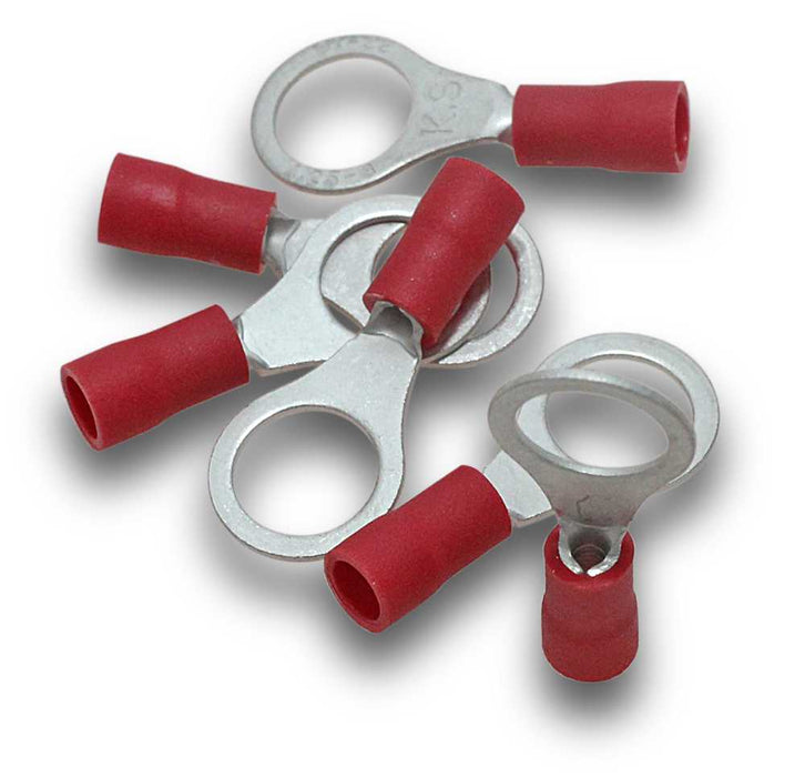 Terminal Ring 8mm Hole Red (Pkt15)