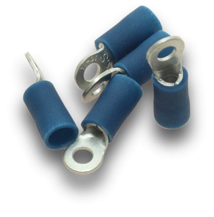 Terminal Ring 3mm Hole Blue (Pkt100)