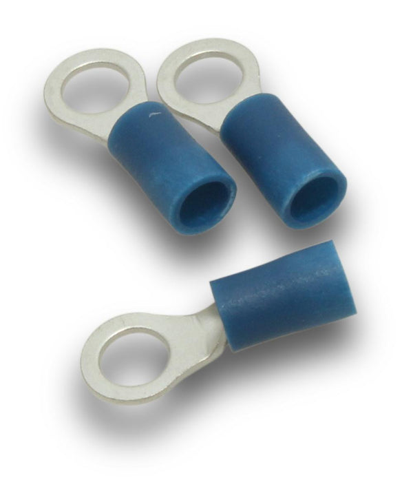 Terminal Ring 4mm Hole Blue (Pkt100)