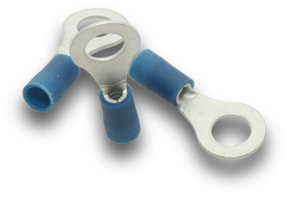 Terminal Ring 6mm Hole Blue (Pkt100)