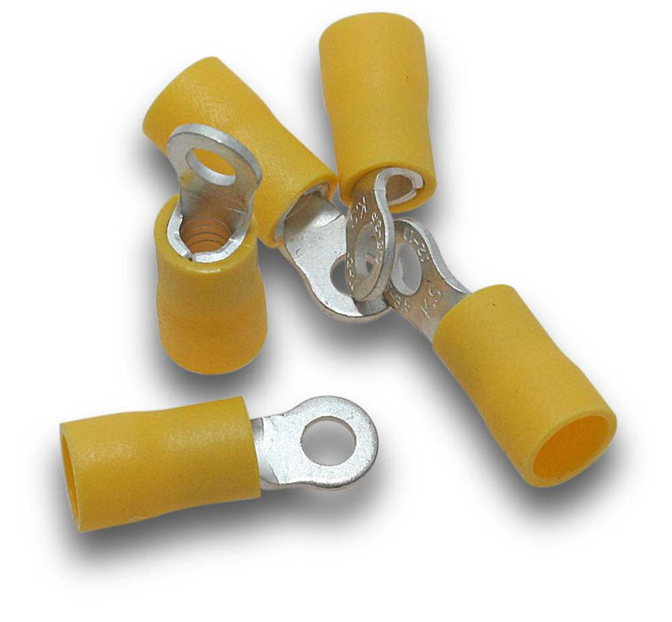 Terminal Ring 3mm Hole Yellow (Pkt50)