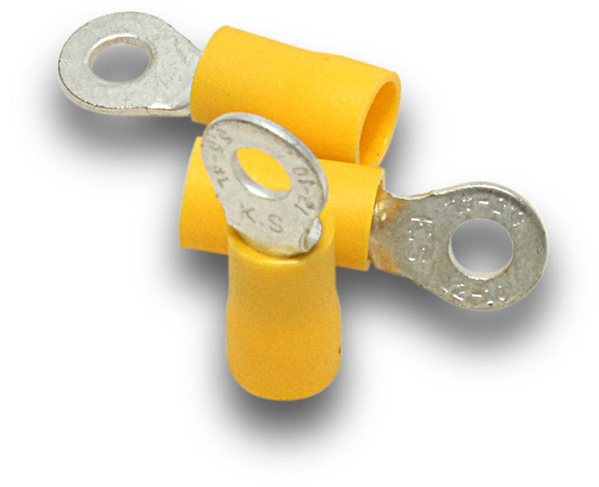 Terminal Ring 4mm Hole Yellow (Pkt50)