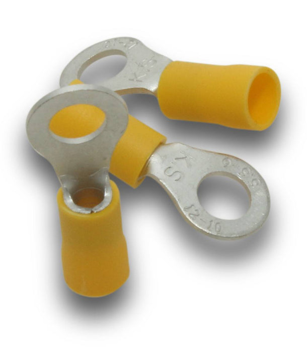 Terminal Ring 6mm Hole Yellow (Pkt10)