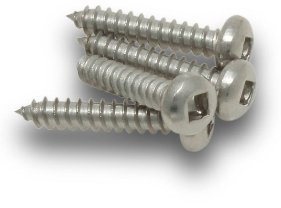 Self Tap Screw 10 x 1in S/Steel Square Drive (Jar25)