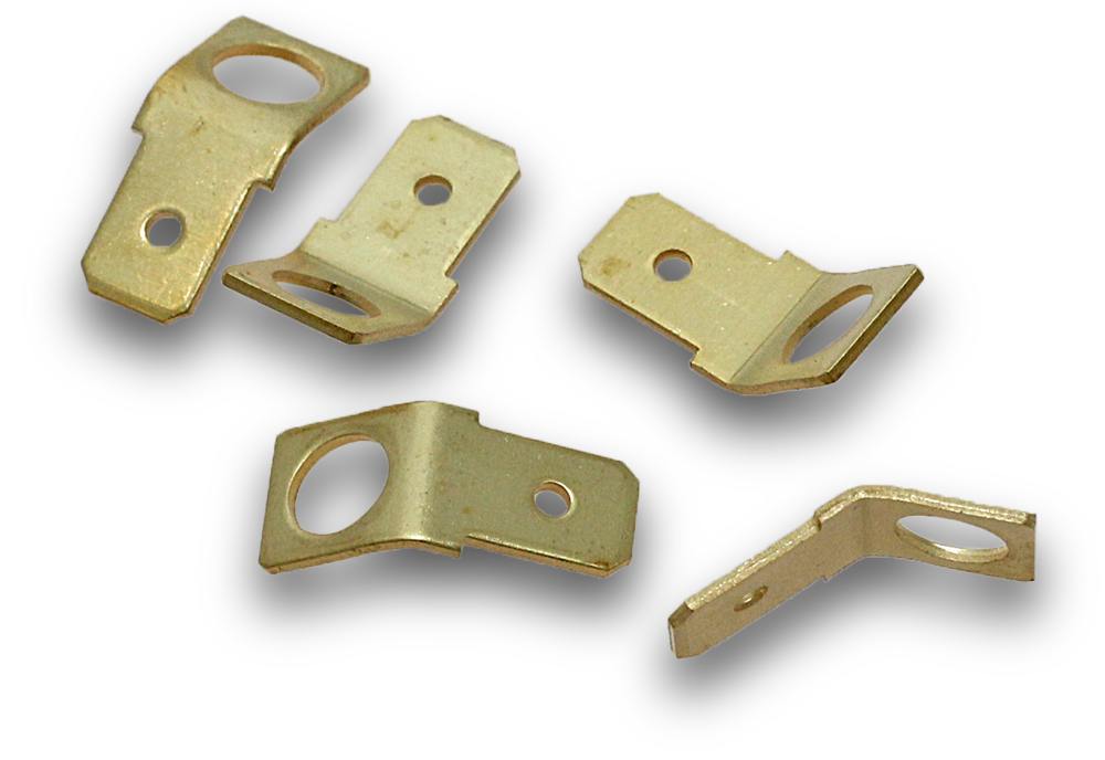 Brass Tabs 45Deg 6.4mm Wide (Pkt20)