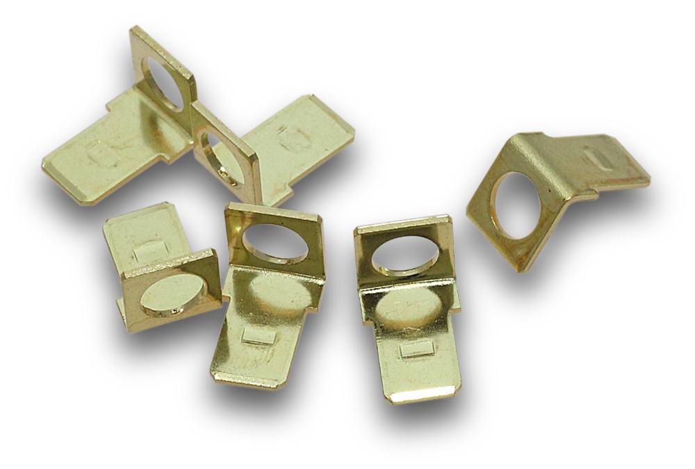 Brass Tabs 90Deg 6.4mm Wide (Pkt30)