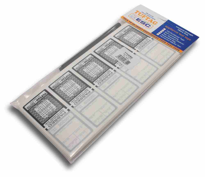 Tuftag Test Tag Heavy Duty Black with Pen (Pkt100)