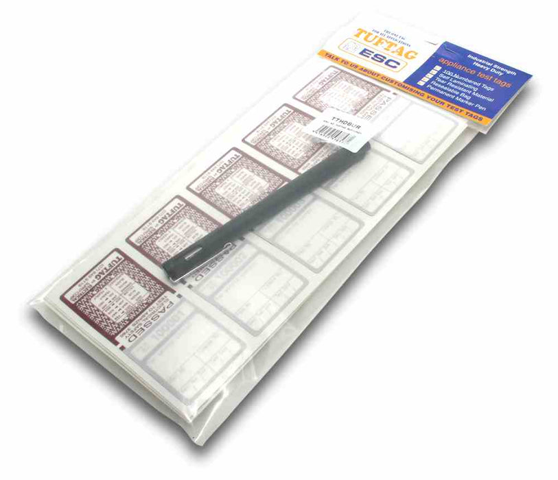 Tuftag Test Tag Heavy Duty Burgundy 5Year (Pkt100)
