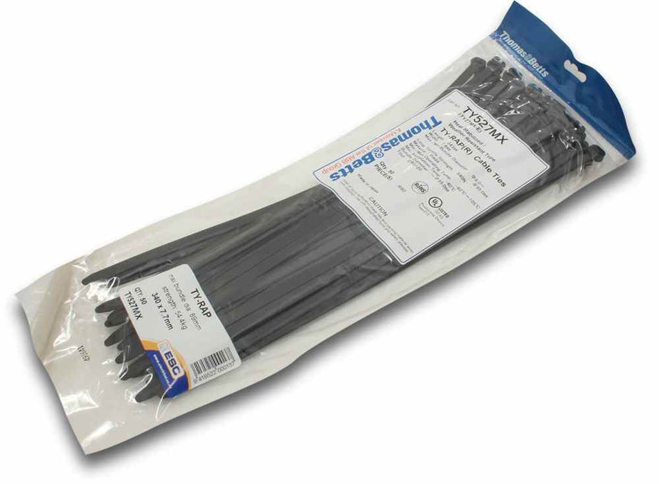 Ty-Rap Cable Tie 340 x 7.7mm Black (Pkt50)