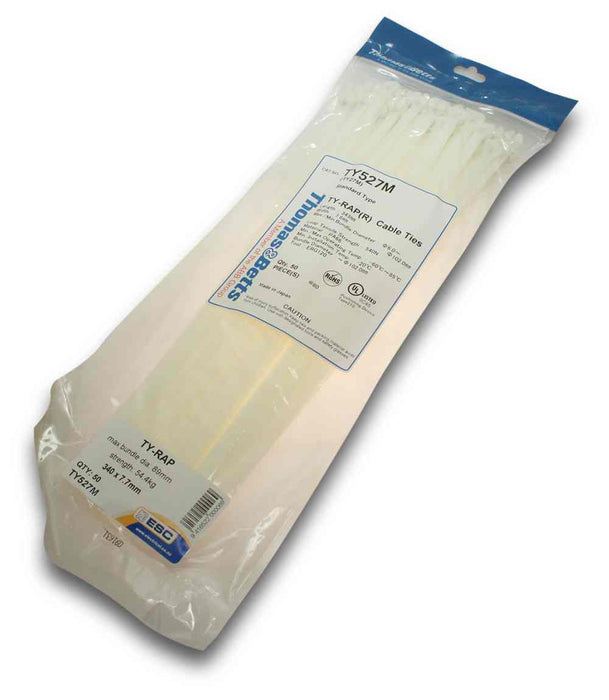 Ty-Rap Cable Tie 340 x 7.7mm Natural (Pkt50)