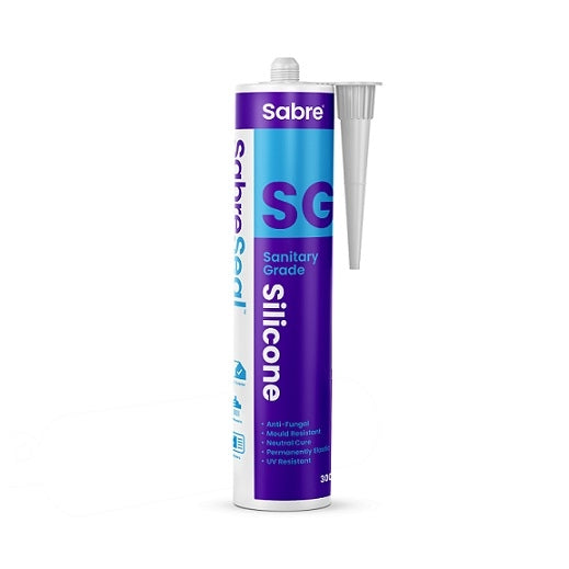 Sabre Seal Sanitary Silicone Clear 300ml Tube