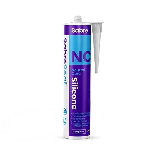 Sabre Seal Neutral Cure Silicone Clear 300ml Tube