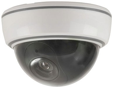 Dummy Dome Camera with Flashing LED & CCTV Sticker