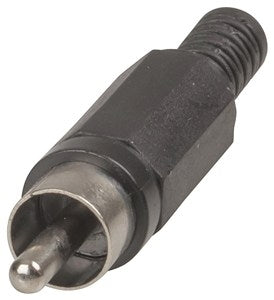 RCA Plug Black Plastic