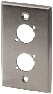 XLR Wall Plate Double Stainless Steel