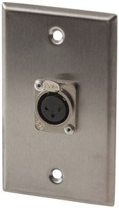 Wall Plate 1x Xlr Socket Stainless Steel