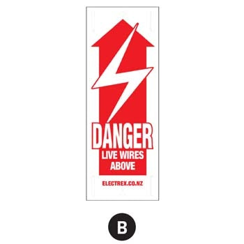 Danger Live Wires Above Sign Stick