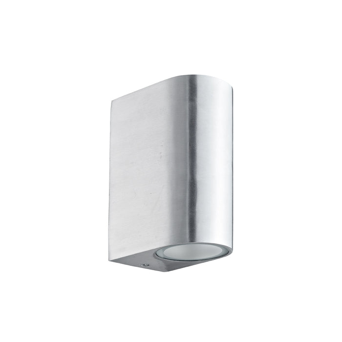 Ext Wall Light Alu Up/Down Round Gu10 Clear Lens IP54