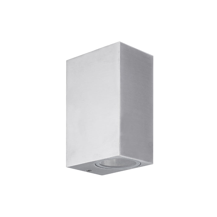 Ext Wall Light Alu Up/Down Square Gu10 Clear Lens IP54