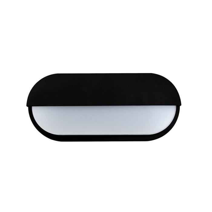 Bulkhead LED 12W Eyelid 3k Black IP65