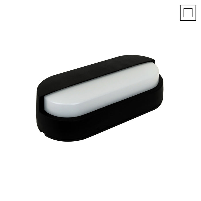 Bulkhead LED 12W Eyelid 4k Black IP65