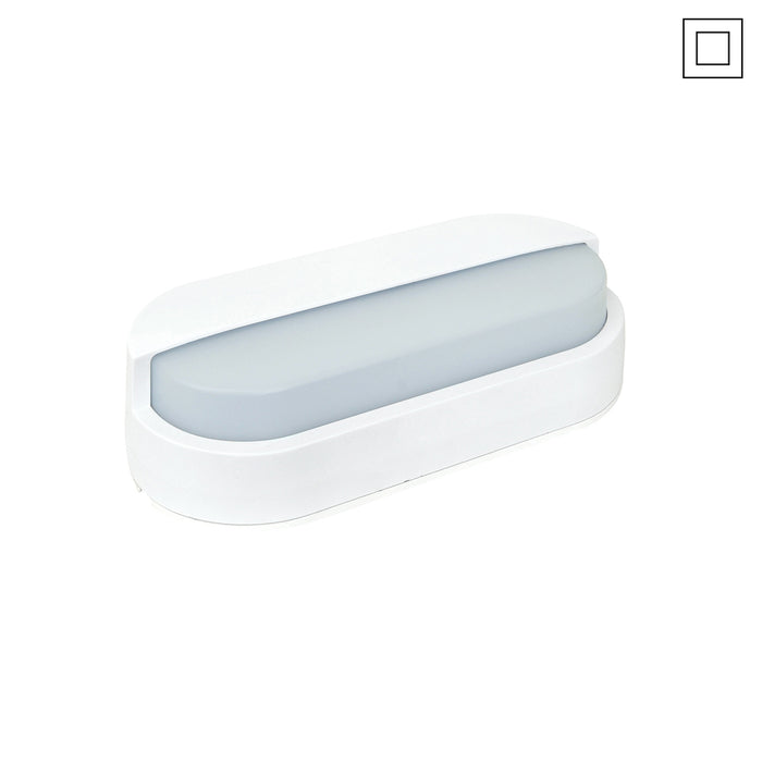 Bulkhead LED 12W Eyelid 4k White IP65