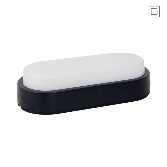 Bulkhead LED 12W 3k Black