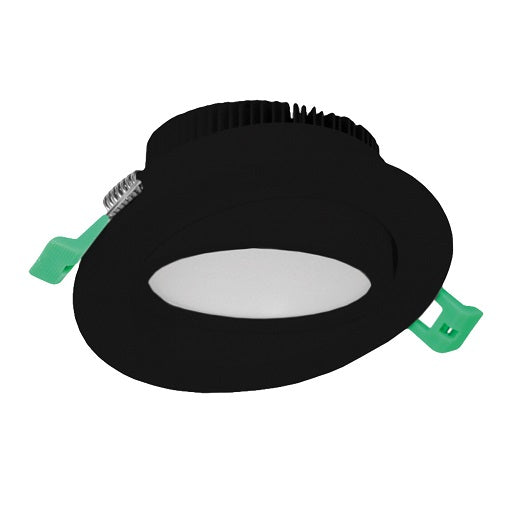 Downlight Round Tilt LED 13W 3/4/6k CCT Black IP44