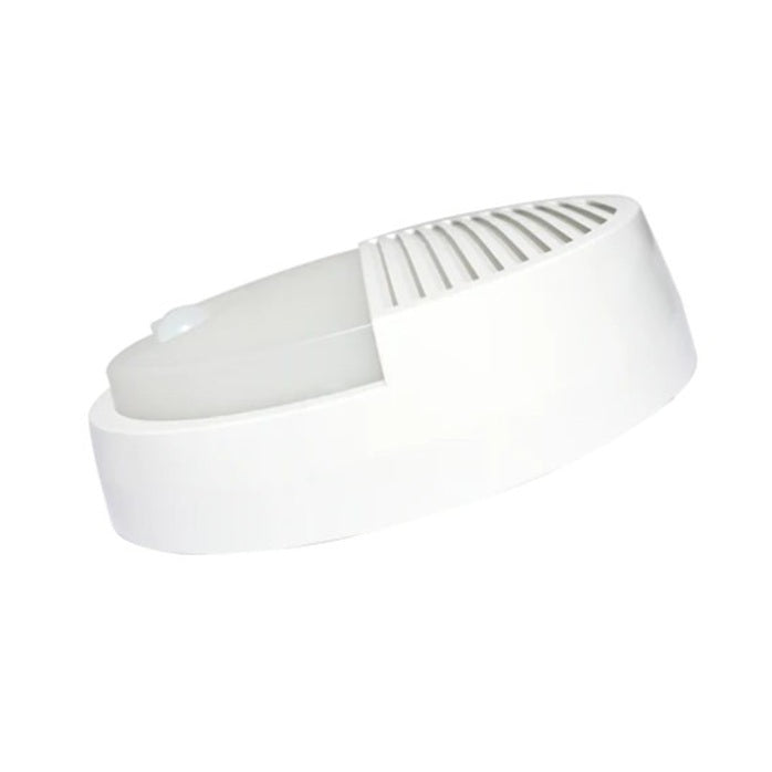 Ovate Bulkhead Grill Classic 12W CCT 3/4/5k PIR White