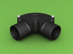Conduit Inspection Elbow 32mm LSZH-FR/HFT Black