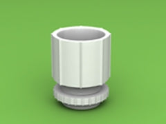 Conduit Threaded Adapter Male 50mm LSZH-FR/HFT White