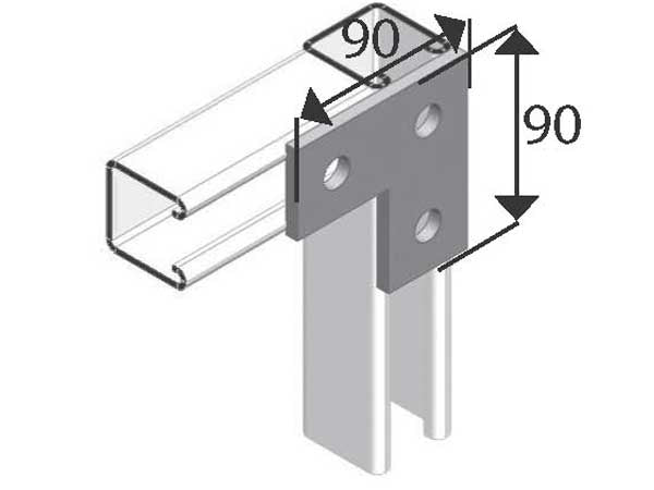 E1036 Corner Flat Fitting HDG