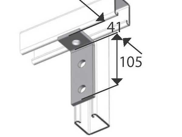 Angle Fixing Bracket MW 3 Bolt Hot Dip Galvanised