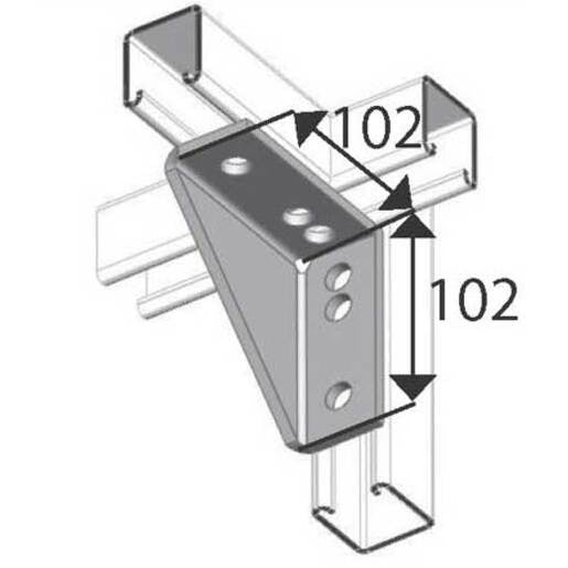 WK Angle Support Bracket 4 Bolt Hot Dip Galvanised