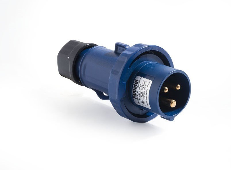 Plug Blue 220-240V 32A 2P+E IP67 6H