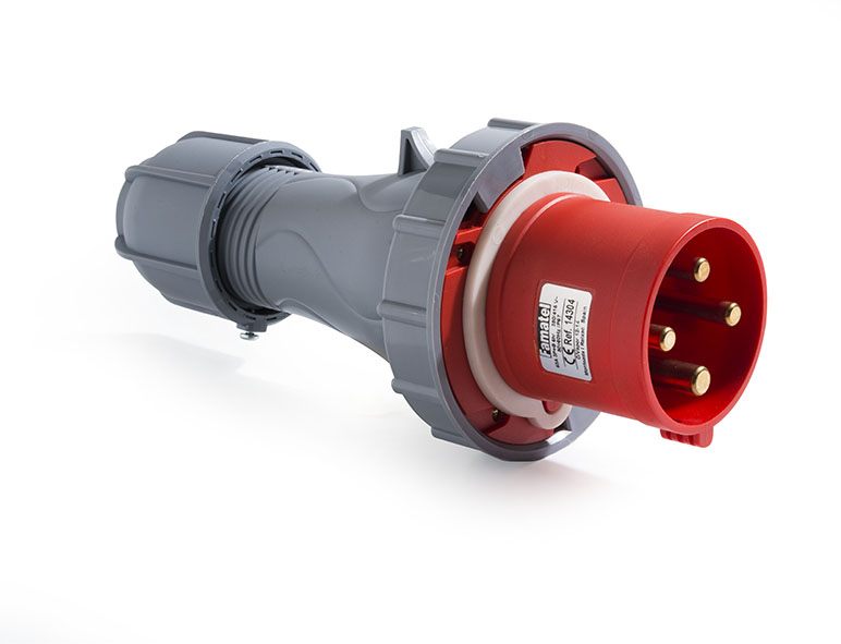 Plug Red 380-440V 63A 3P+E IP67 6H