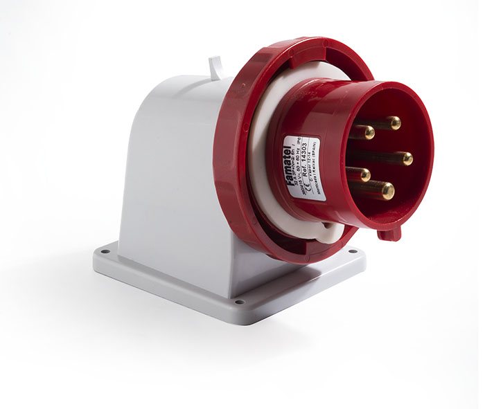Surface Inlet Red 380-440V 32A 3P+N+E IP67 6H