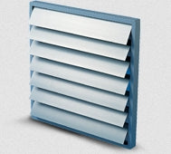 Louvre with Backdraft Shutters 344mm Sq