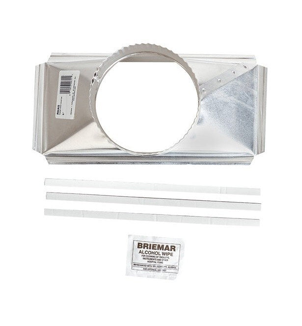 Rangehood Flue Adaptor Rect to Rnd 125mm