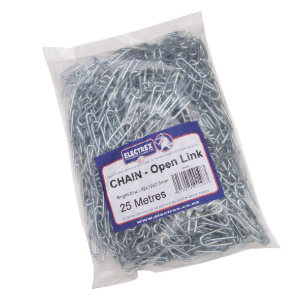 Open Chain Link Bright Zinc