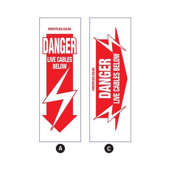 Plastic Danger Sign Horizontal