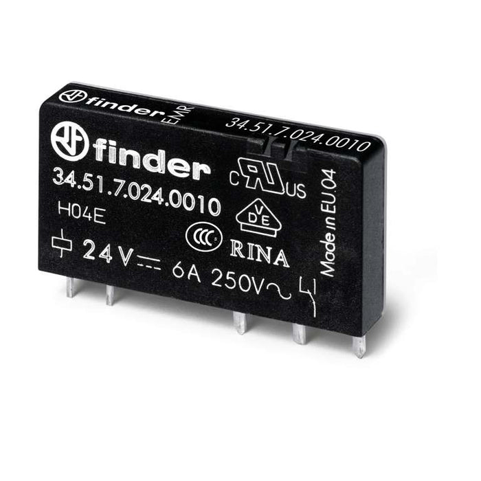 Slimline Relay 10A 6VDC SPDT