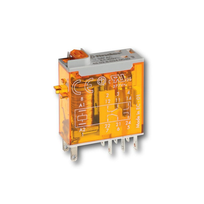 Slimline Relay 8A 12VDC DPDT LED Test Button