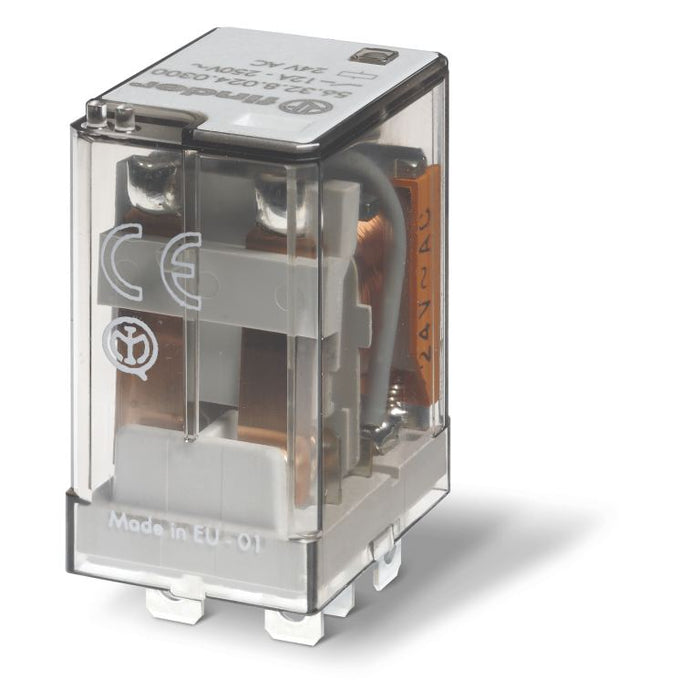 Relay Flat Pin 12A 24VDC DPDT