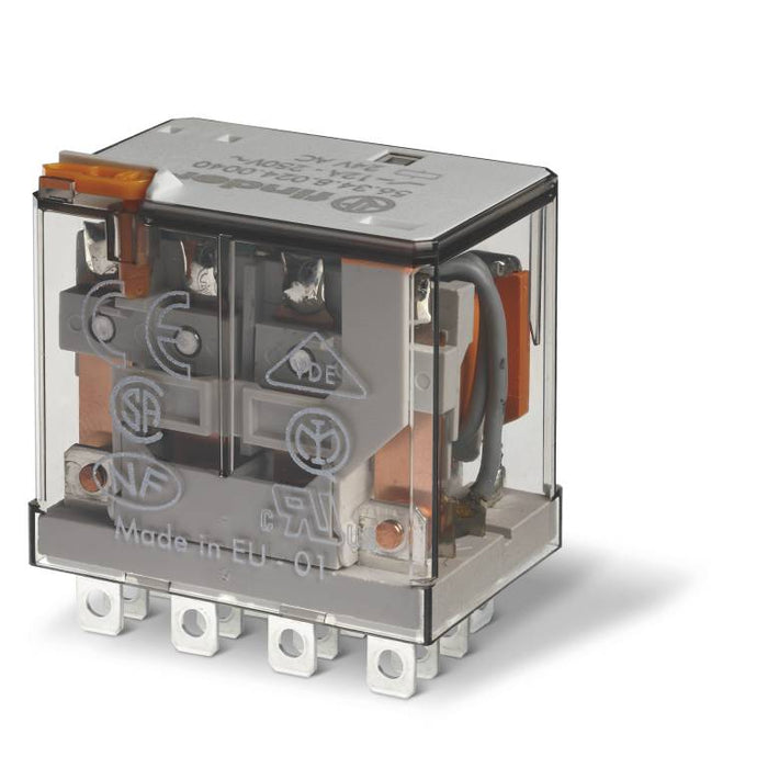 Relay Flat Pin 12A 24VAC 4Pole 3000VA