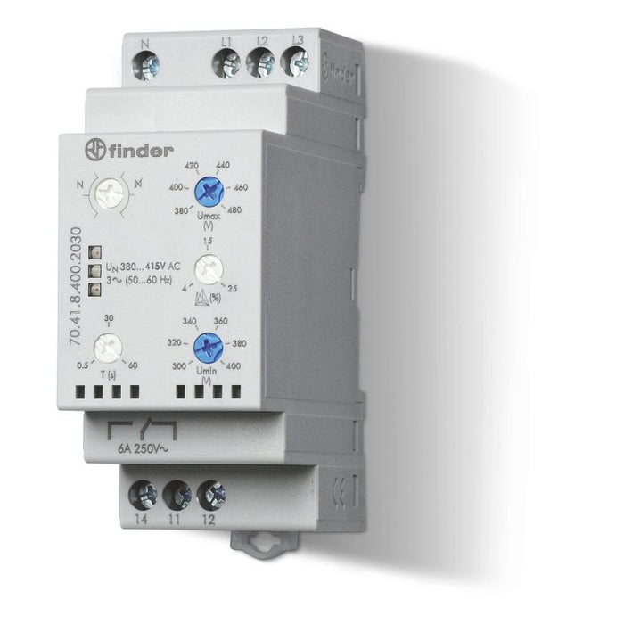 Voltage Relay 3P3W/3P4W SPDT/6A 380-415V