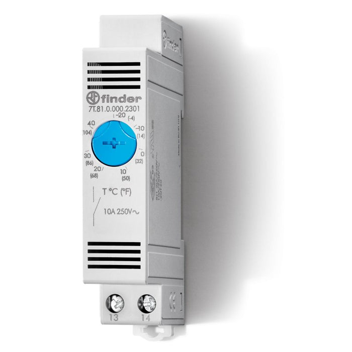 Cabinet Thermostat 17.5mm 0-60 N/O Cooling