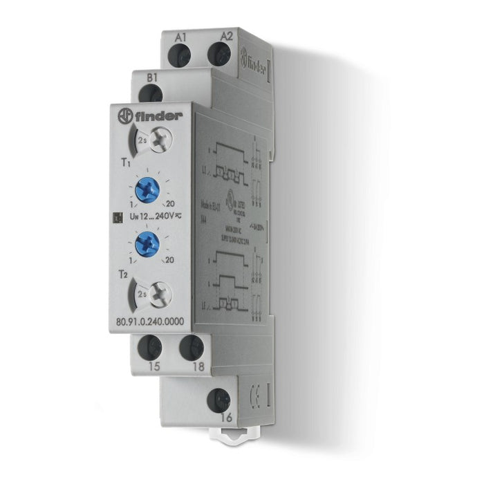 Timer Recycling 12-240V AC/DC 0.1s-24hr