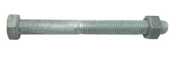 Bolt & Nut Hex M12 x 130mm Galv